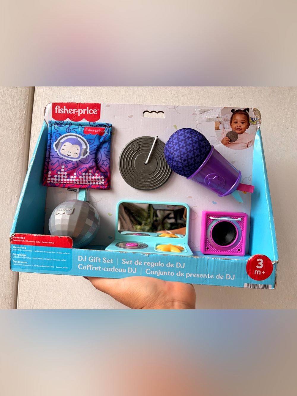 Fisher-Price Purple, Teal and Pink Kids DJ Toy Set